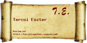 Tercsi Eszter névjegykártya
