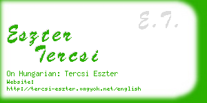 eszter tercsi business card